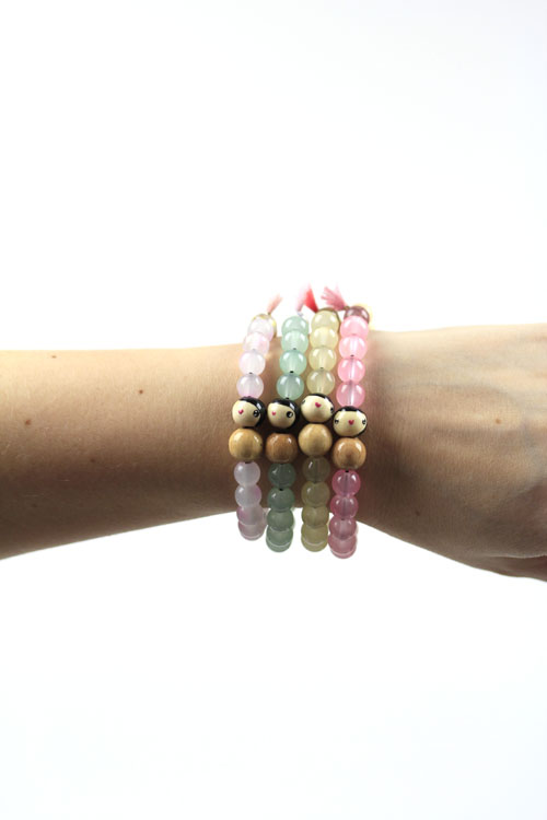 (image pour) Bracelet Perle Verre Pivoine 🌺